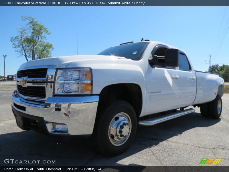 Summit White / Ebony 2007 Chevrolet Silverado 3500HD LTZ Crew Cab 4x4 Dually
