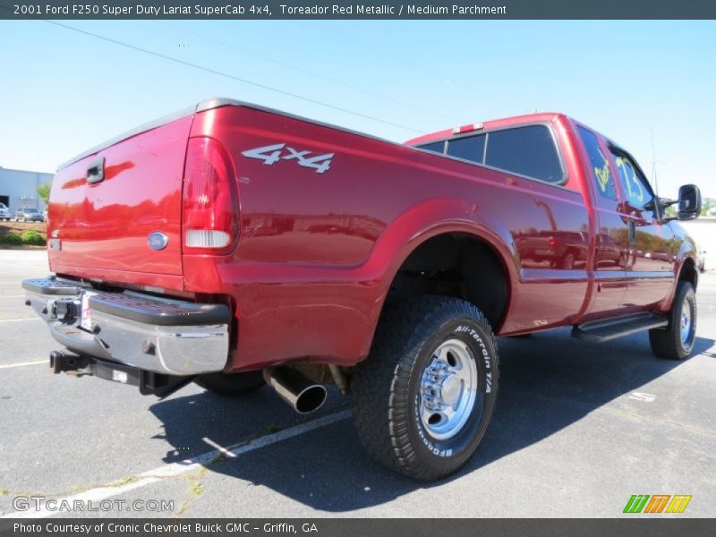 Toreador Red Metallic / Medium Parchment 2001 Ford F250 Super Duty Lariat SuperCab 4x4