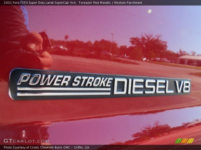 Toreador Red Metallic / Medium Parchment 2001 Ford F250 Super Duty Lariat SuperCab 4x4