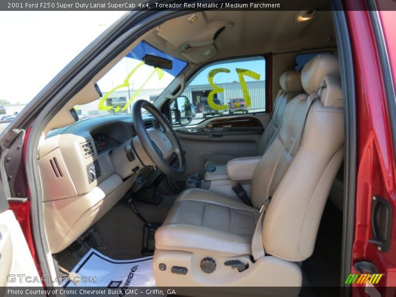 Toreador Red Metallic / Medium Parchment 2001 Ford F250 Super Duty Lariat SuperCab 4x4
