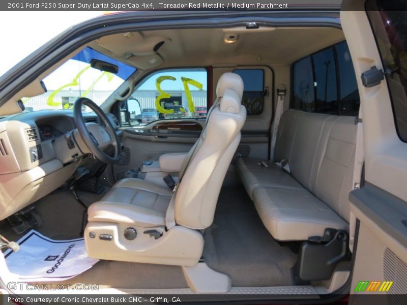 Toreador Red Metallic / Medium Parchment 2001 Ford F250 Super Duty Lariat SuperCab 4x4