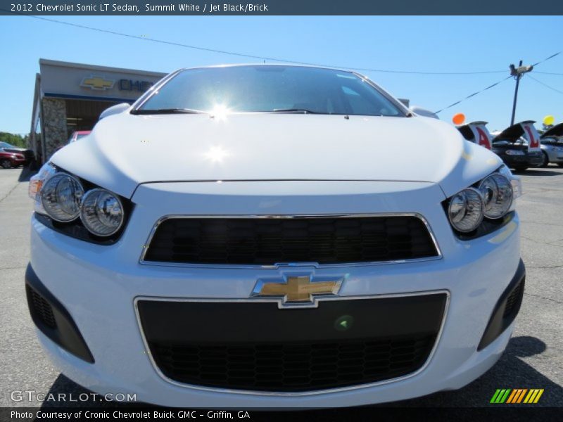 Summit White / Jet Black/Brick 2012 Chevrolet Sonic LT Sedan
