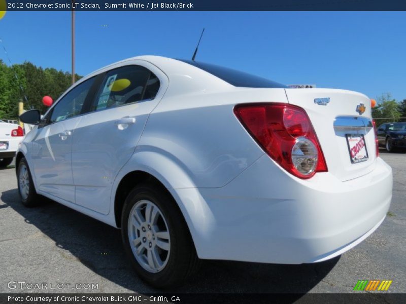 Summit White / Jet Black/Brick 2012 Chevrolet Sonic LT Sedan