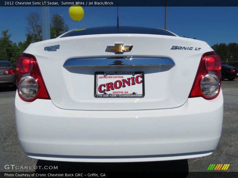 Summit White / Jet Black/Brick 2012 Chevrolet Sonic LT Sedan