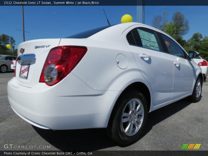 Summit White / Jet Black/Brick 2012 Chevrolet Sonic LT Sedan