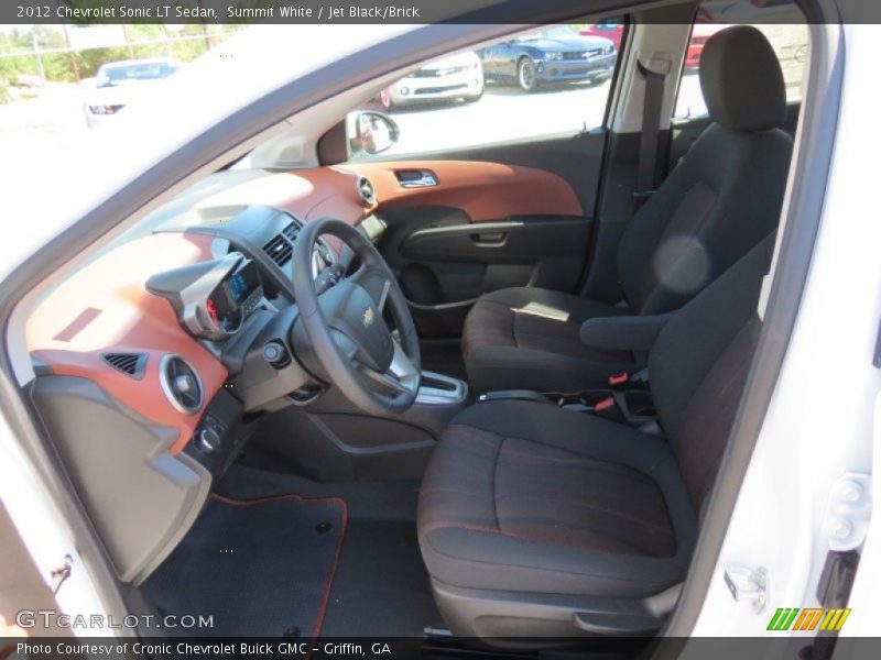 Summit White / Jet Black/Brick 2012 Chevrolet Sonic LT Sedan