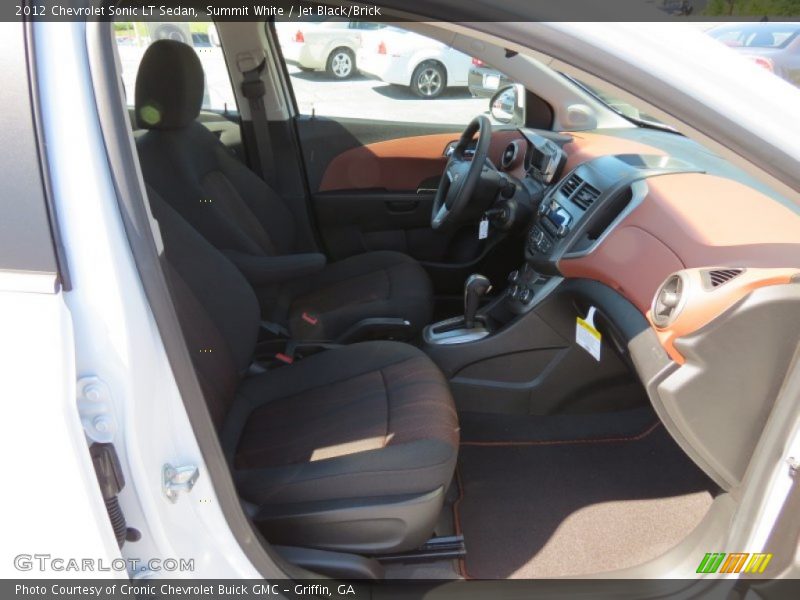 Summit White / Jet Black/Brick 2012 Chevrolet Sonic LT Sedan