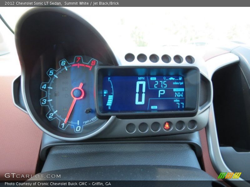 Summit White / Jet Black/Brick 2012 Chevrolet Sonic LT Sedan