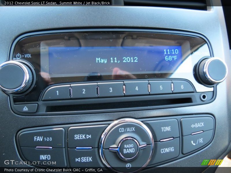 Summit White / Jet Black/Brick 2012 Chevrolet Sonic LT Sedan