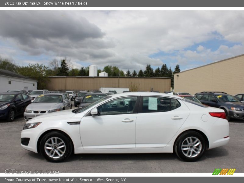 Snow White Pearl / Beige 2011 Kia Optima LX