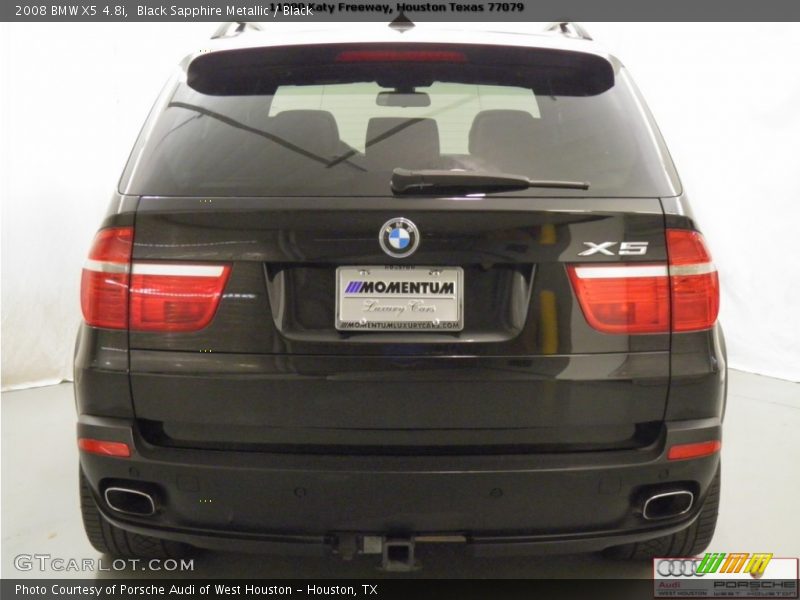 Black Sapphire Metallic / Black 2008 BMW X5 4.8i