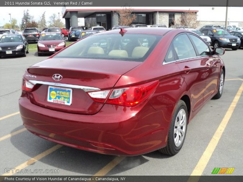 Venetian Red / Camel 2011 Hyundai Sonata GLS