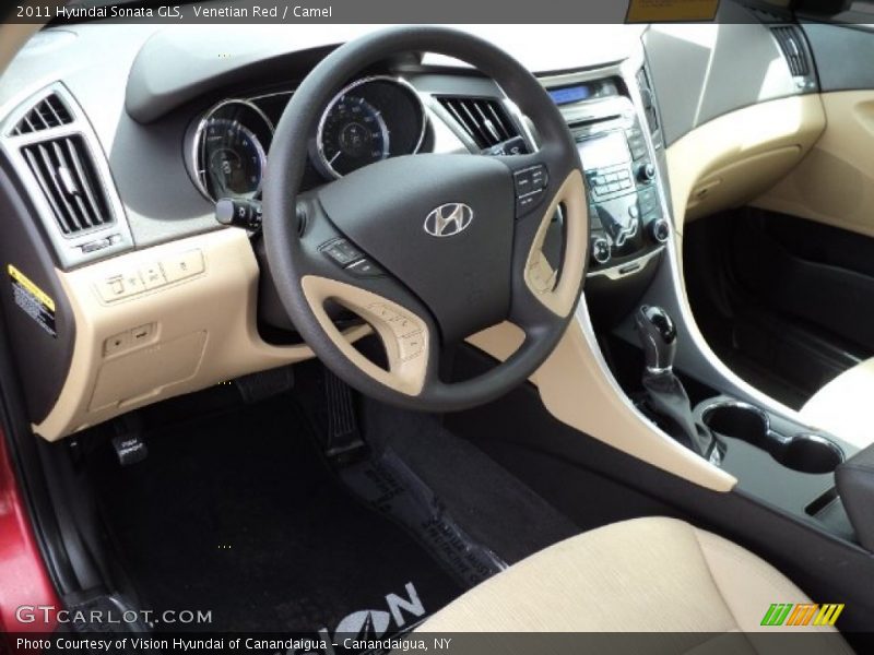 Venetian Red / Camel 2011 Hyundai Sonata GLS