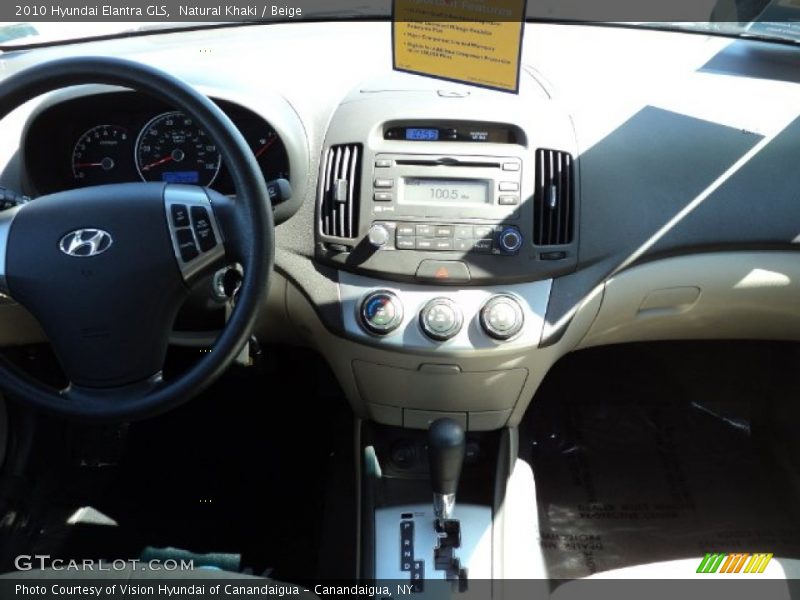 Natural Khaki / Beige 2010 Hyundai Elantra GLS