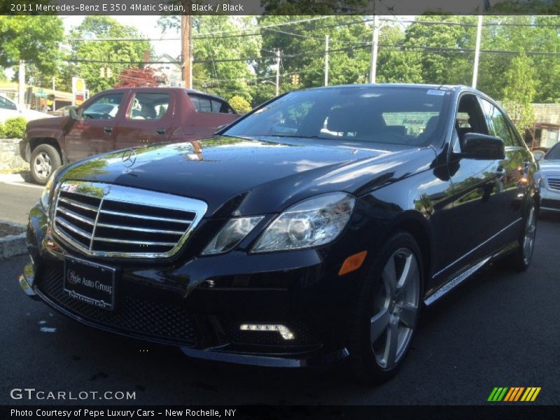 Black / Black 2011 Mercedes-Benz E 350 4Matic Sedan