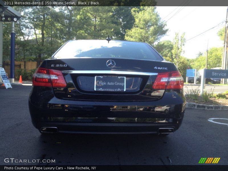 Black / Black 2011 Mercedes-Benz E 350 4Matic Sedan