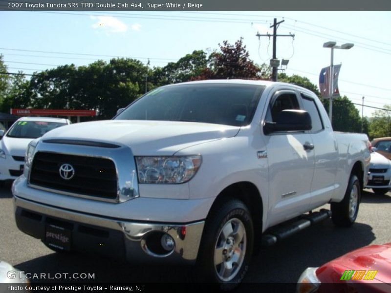 Super White / Beige 2007 Toyota Tundra SR5 TRD Double Cab 4x4