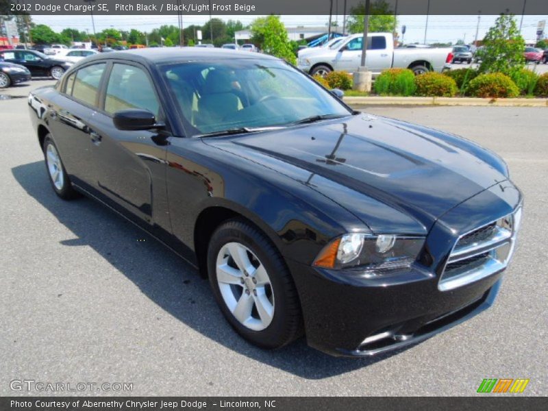 Pitch Black / Black/Light Frost Beige 2012 Dodge Charger SE