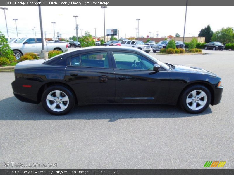 Pitch Black / Black/Light Frost Beige 2012 Dodge Charger SE