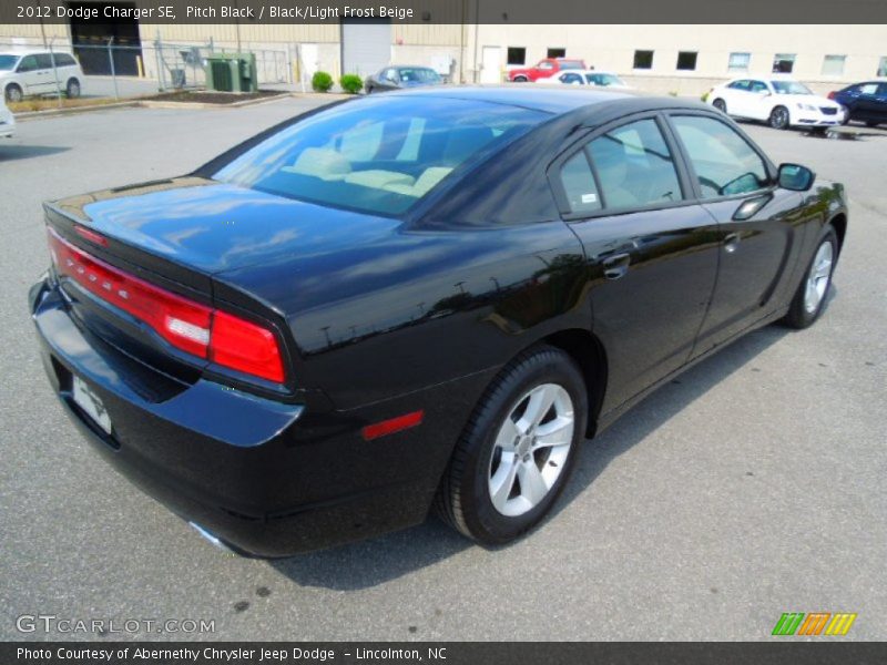 Pitch Black / Black/Light Frost Beige 2012 Dodge Charger SE