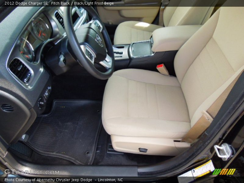 Pitch Black / Black/Light Frost Beige 2012 Dodge Charger SE