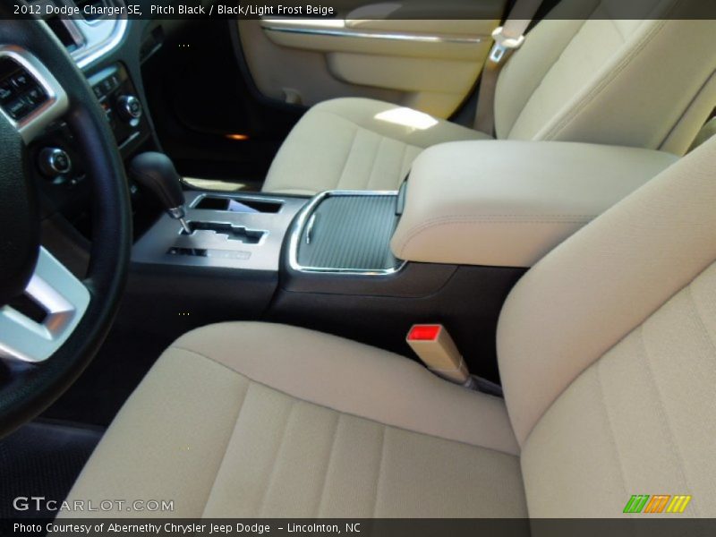 Pitch Black / Black/Light Frost Beige 2012 Dodge Charger SE