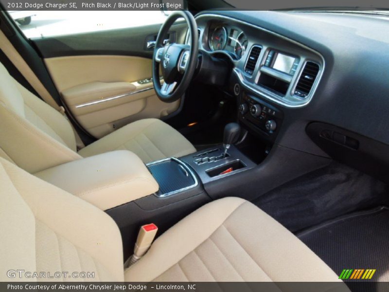 Pitch Black / Black/Light Frost Beige 2012 Dodge Charger SE
