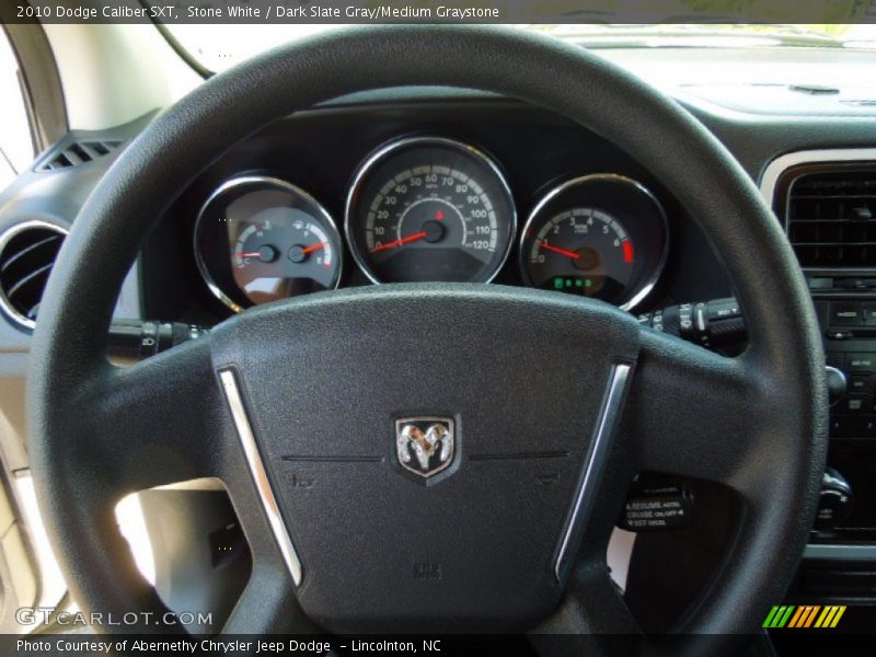 Stone White / Dark Slate Gray/Medium Graystone 2010 Dodge Caliber SXT