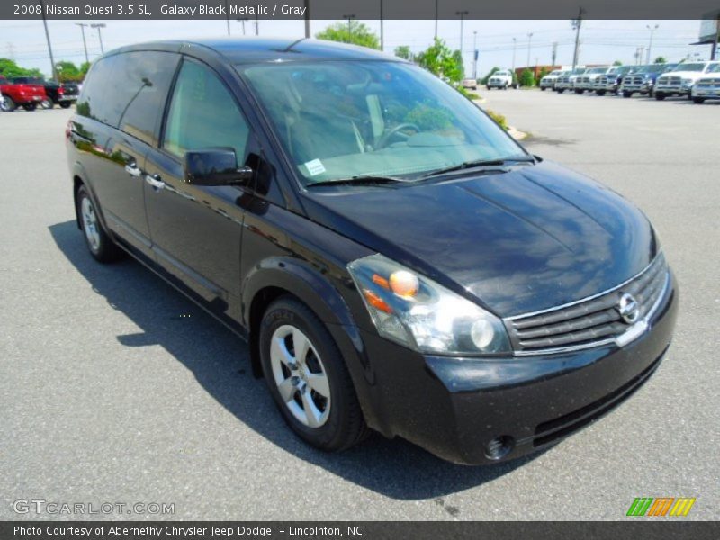 Galaxy Black Metallic / Gray 2008 Nissan Quest 3.5 SL