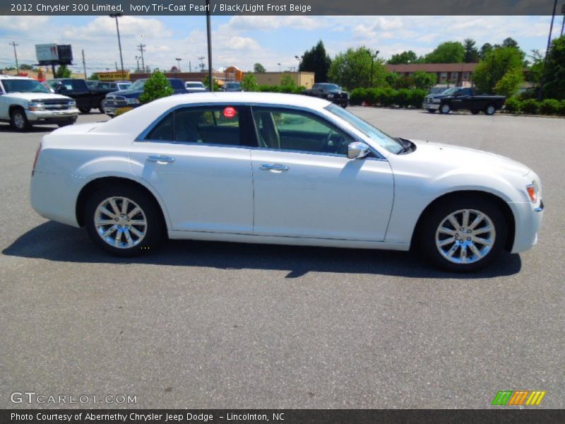 Ivory Tri-Coat Pearl / Black/Light Frost Beige 2012 Chrysler 300 Limited