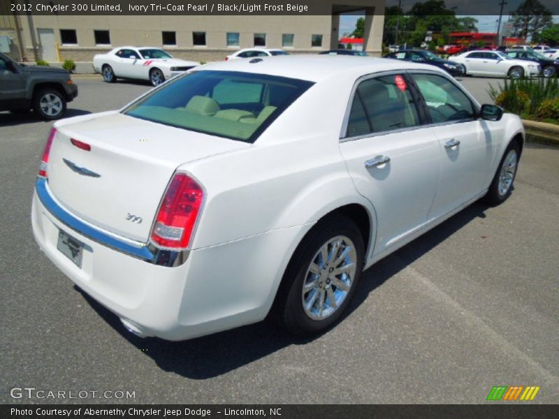 Ivory Tri-Coat Pearl / Black/Light Frost Beige 2012 Chrysler 300 Limited