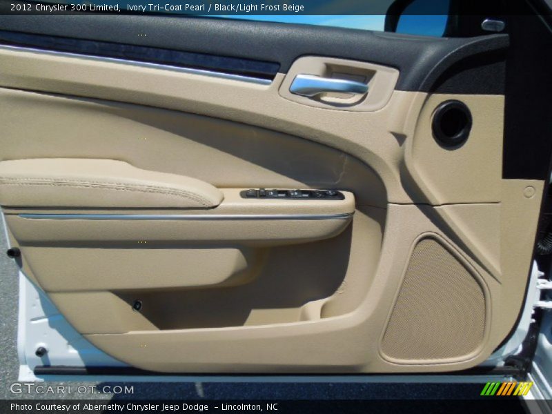 Ivory Tri-Coat Pearl / Black/Light Frost Beige 2012 Chrysler 300 Limited