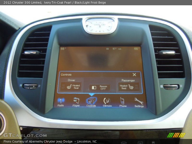 Ivory Tri-Coat Pearl / Black/Light Frost Beige 2012 Chrysler 300 Limited