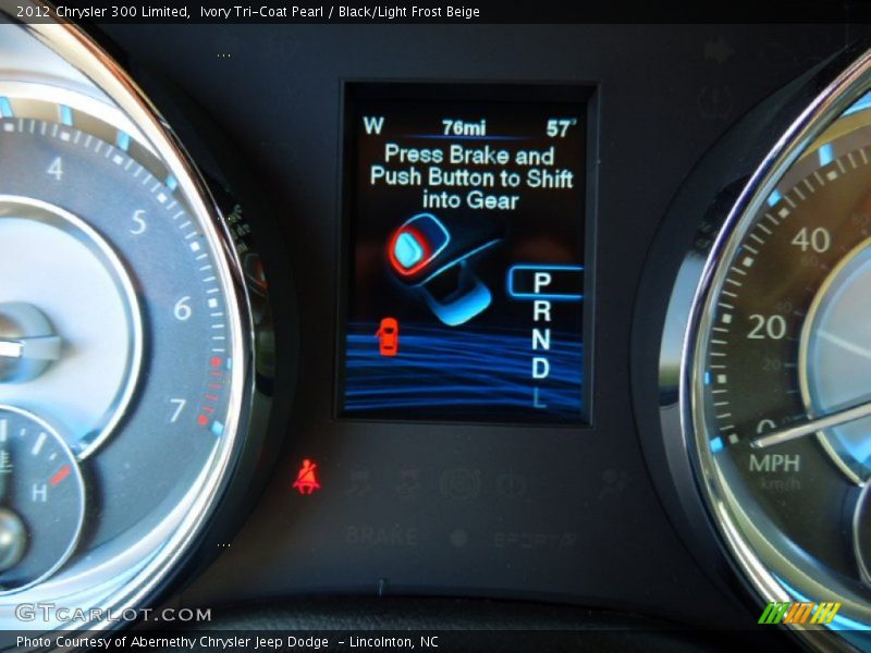 Ivory Tri-Coat Pearl / Black/Light Frost Beige 2012 Chrysler 300 Limited