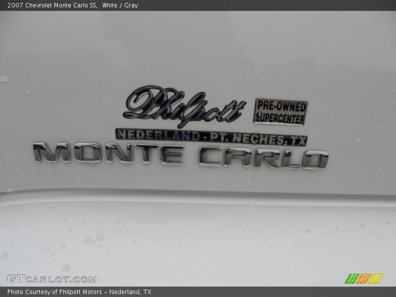 White / Gray 2007 Chevrolet Monte Carlo SS