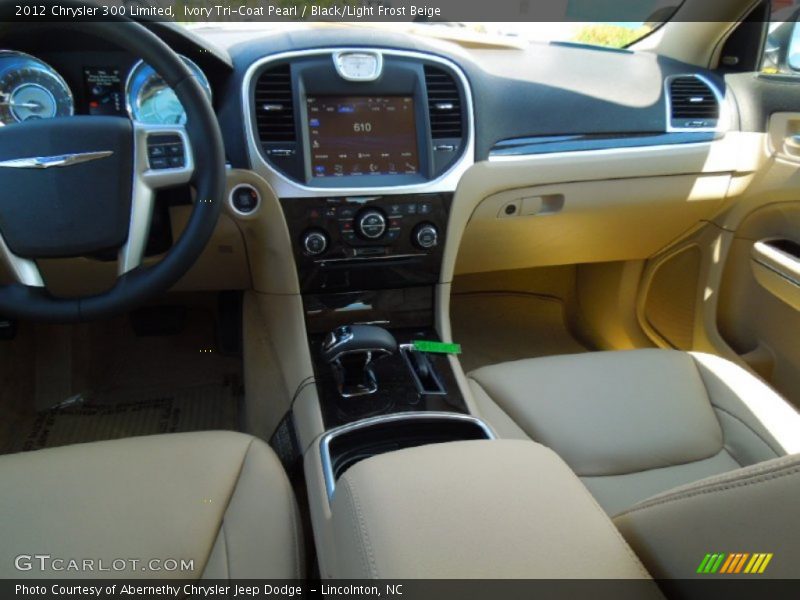 Ivory Tri-Coat Pearl / Black/Light Frost Beige 2012 Chrysler 300 Limited