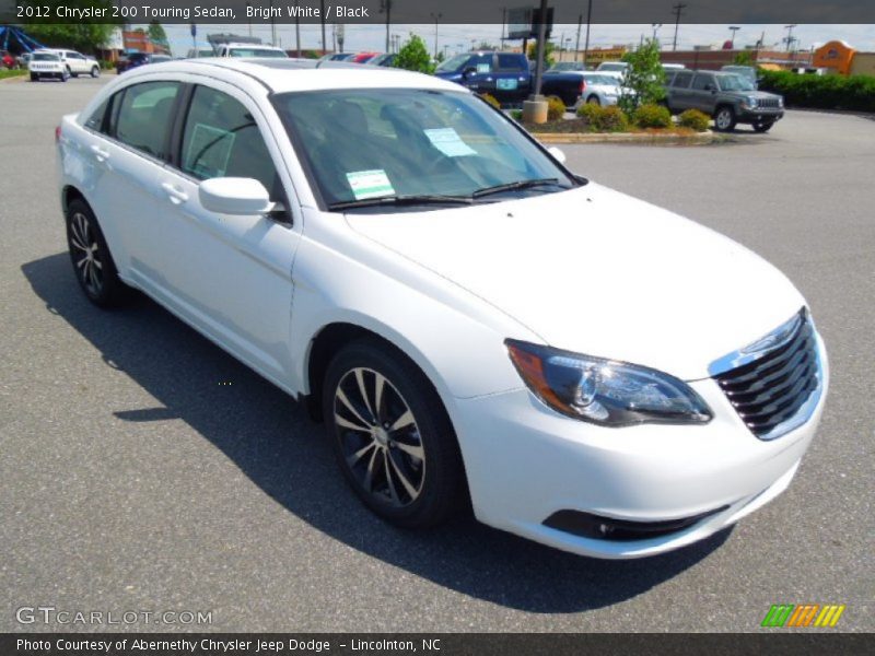 Bright White / Black 2012 Chrysler 200 Touring Sedan