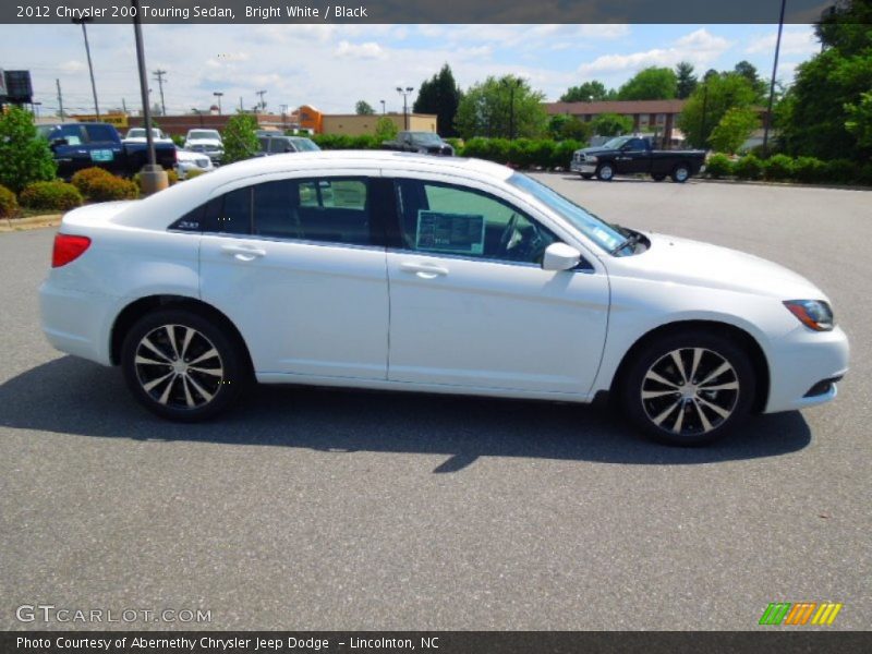 Bright White / Black 2012 Chrysler 200 Touring Sedan