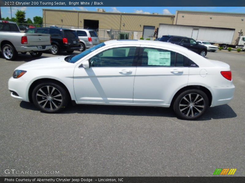Bright White / Black 2012 Chrysler 200 Touring Sedan