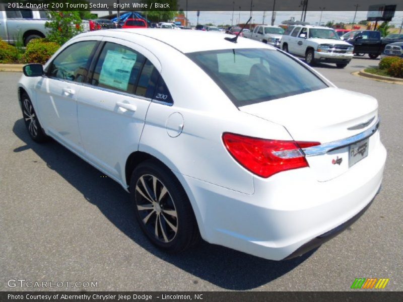 Bright White / Black 2012 Chrysler 200 Touring Sedan