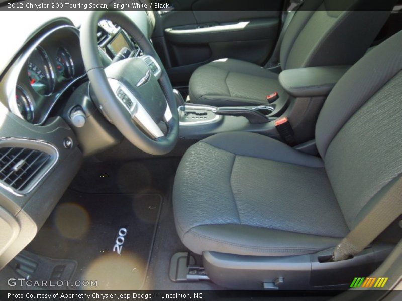 Bright White / Black 2012 Chrysler 200 Touring Sedan