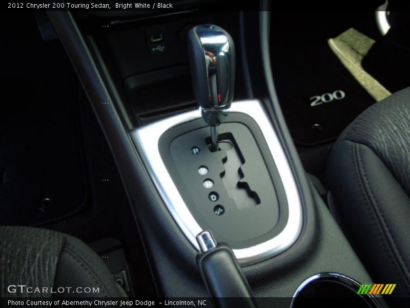 Bright White / Black 2012 Chrysler 200 Touring Sedan