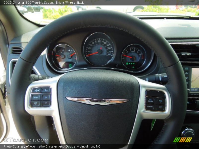 Bright White / Black 2012 Chrysler 200 Touring Sedan