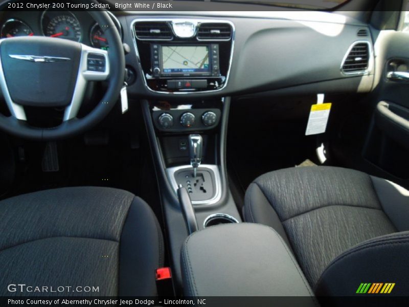 Bright White / Black 2012 Chrysler 200 Touring Sedan