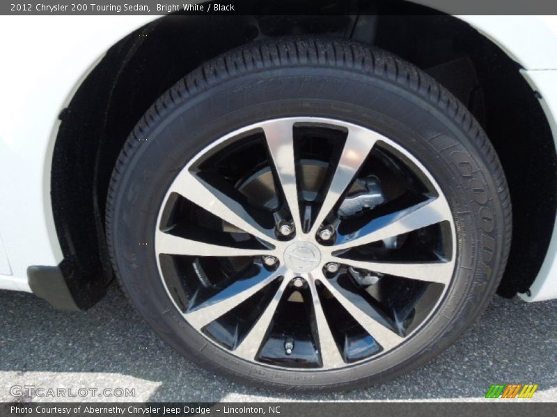 Bright White / Black 2012 Chrysler 200 Touring Sedan