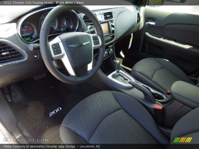 Bright White / Black 2012 Chrysler 200 Touring Sedan