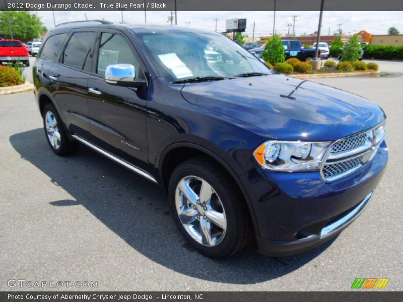 True Blue Pearl / Black 2012 Dodge Durango Citadel