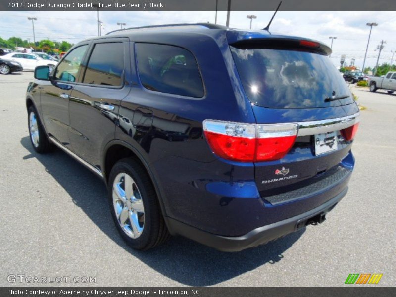 True Blue Pearl / Black 2012 Dodge Durango Citadel