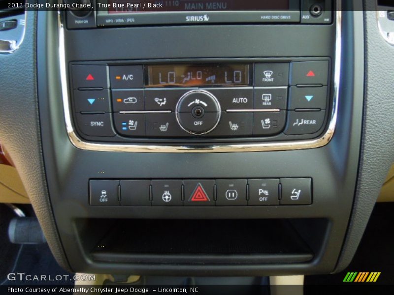 True Blue Pearl / Black 2012 Dodge Durango Citadel