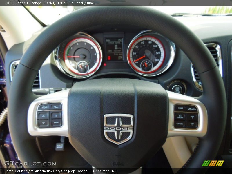 True Blue Pearl / Black 2012 Dodge Durango Citadel